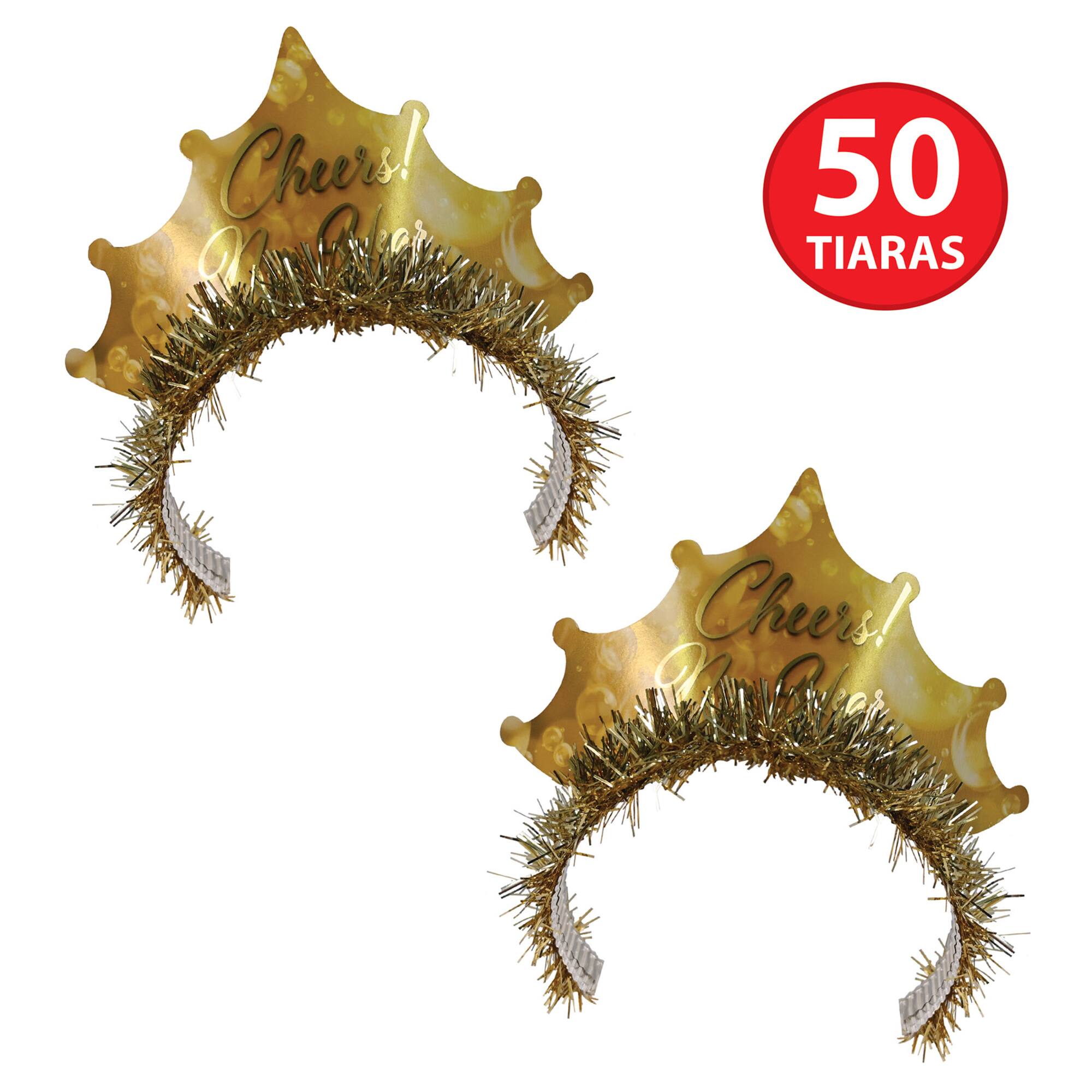 Beistle Adult Champagne New Year Tiaras, 50ct.